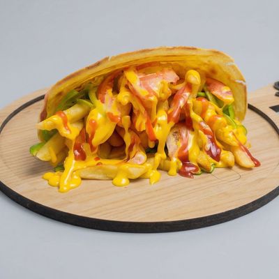 Savory crepe single potato cheddar