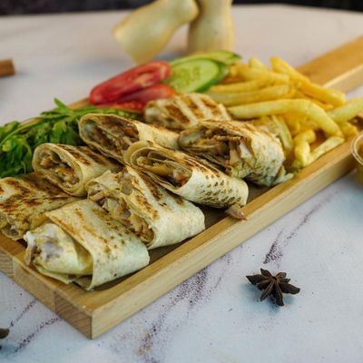 شاورما لحم + بطاطس سورية