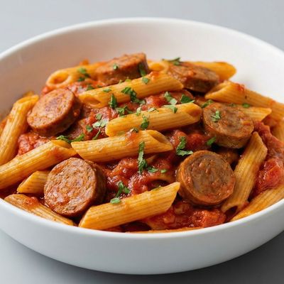 Mutton Sausage Pasta (red Sauce)