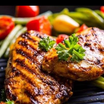 Grilled Chicken Fillet with Sautéed Vegetables