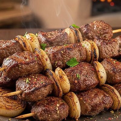 Half a kilo of lamb kebab
