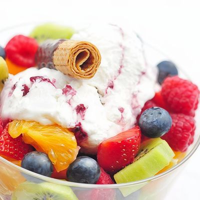 Fruit with ice