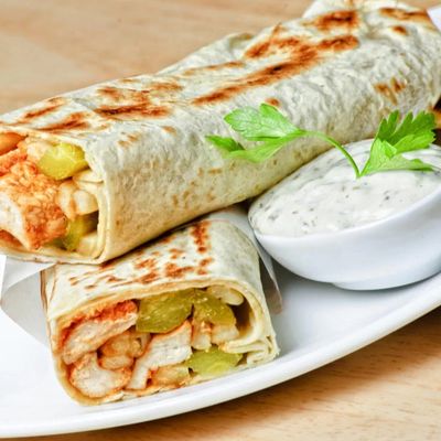 Shish Tawook Sandwich in Syrian Bread