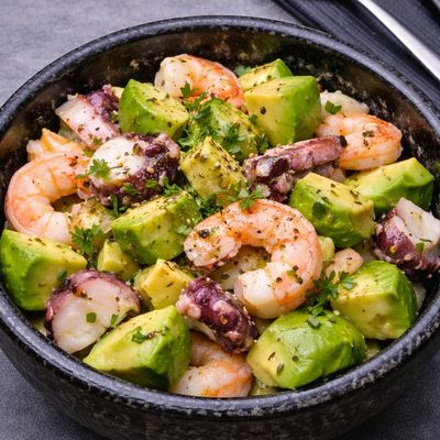 Octopus shrimp salad