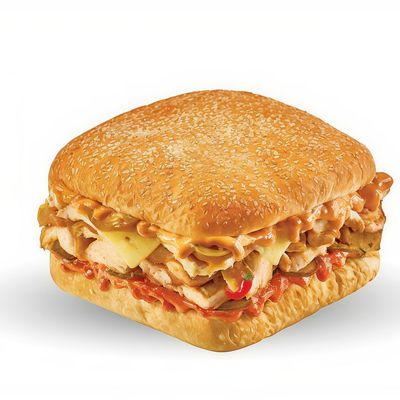 Spicy Buffalo Chicken Ciabatta Bread Sandwich