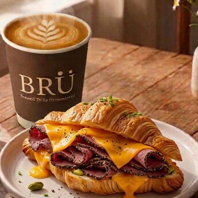 Pastrami and Cheese Croissant Combo