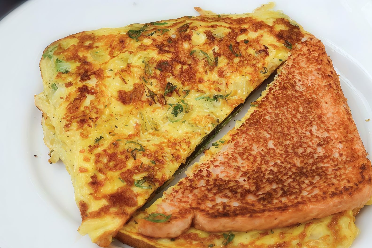 Turkey Toast Omelette