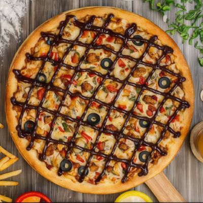 Lenten Chicken BBQ Pizza