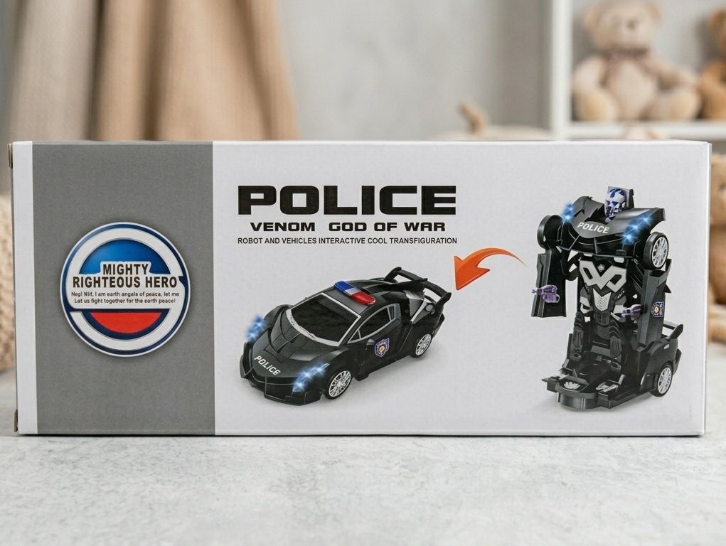 Police car transforming toy