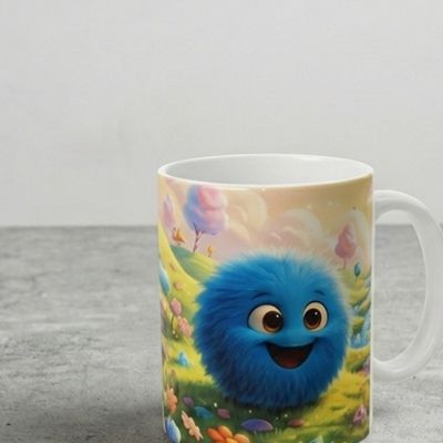 Luxury blue smile mug