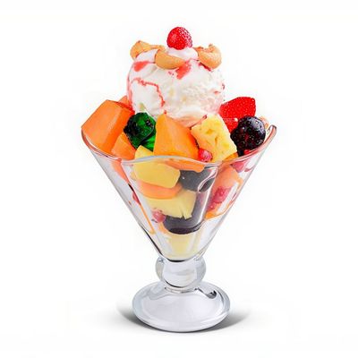 Ice cream with fruits