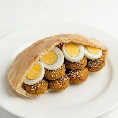 Falafel and Egg Sandwich