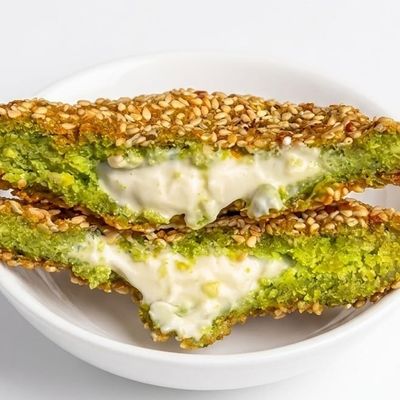 Falafel Disc with Kiri Cheese
