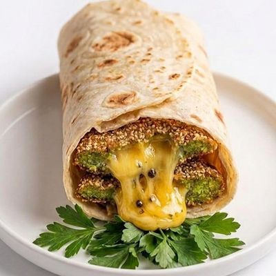 Falafel Roll with Romi Cheese