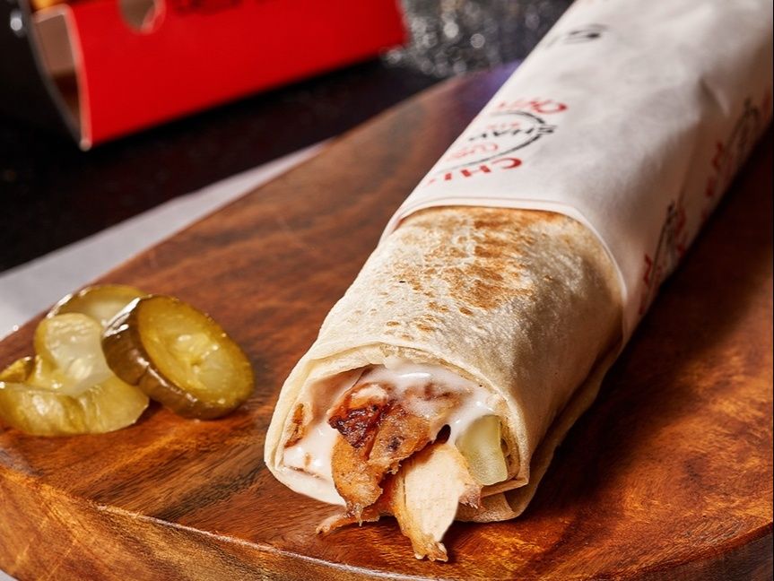 Chicken Shawerma with Cheese Sandwich