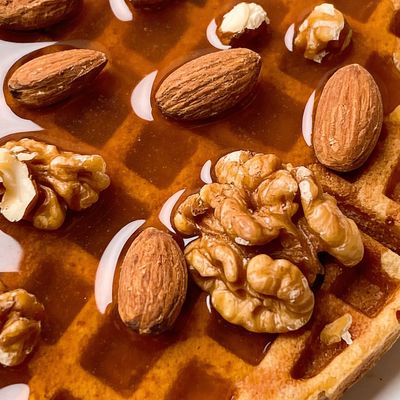 Whole Grain Waffle with Honey and Cinnamon