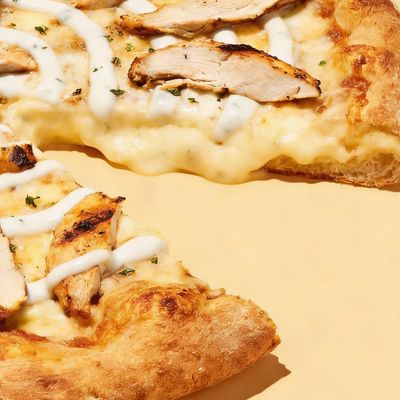 Half Whole Wheat Chicken Ranch Pizza