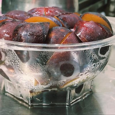 Sliced Plum Dish
