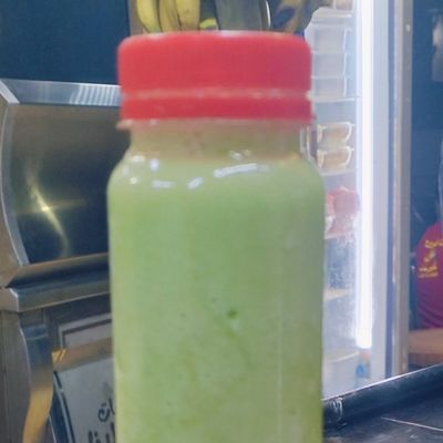 Avocado bottle with honey