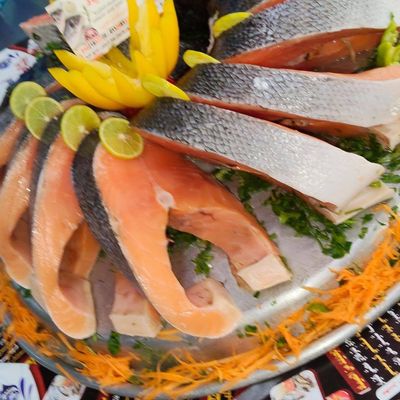 Quarter kilo of high-quality cooked salmon