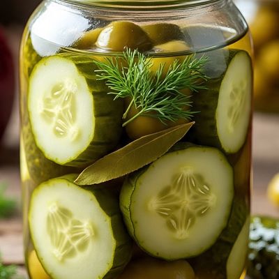 Fresh pickled cucumber