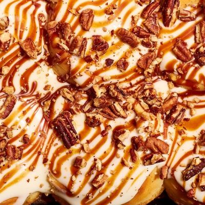 Salted Caramel Pecan Cinnamon Roll