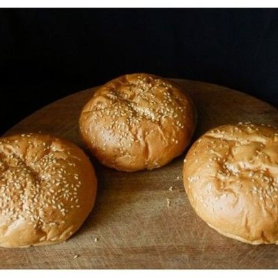 Fresh Kaiser bread with sesame