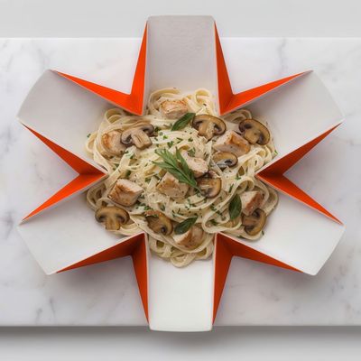 Chicken Alfredo & Mushroom Fettuccine Pasta
