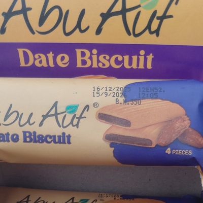 Date-filled biscuits