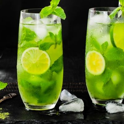 Fresh mint lemon juice