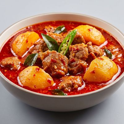 Lamb Vindaloo (Potatoes and Masala)
