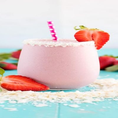 Coconut and Strawberry Smoothies