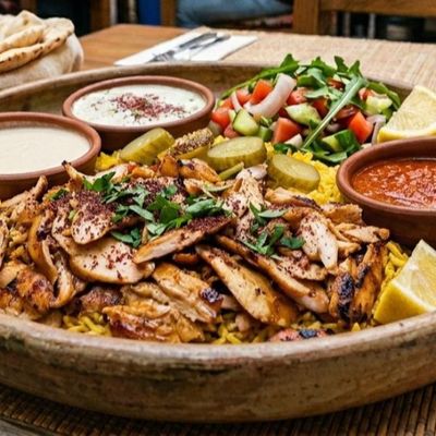 Egyptian Chicken Shawarma Meal