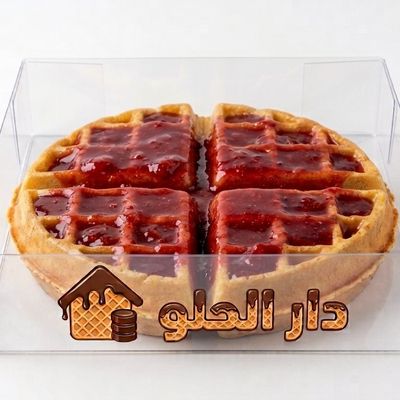 وافل بالفراولة