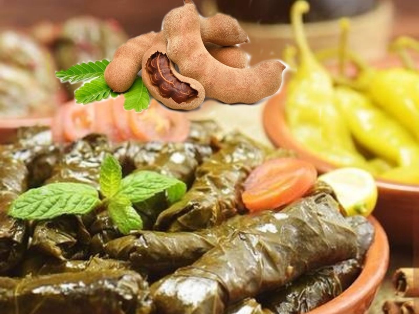 ورق عنب بتمر الهندي صغير عدد ١٠ حبه