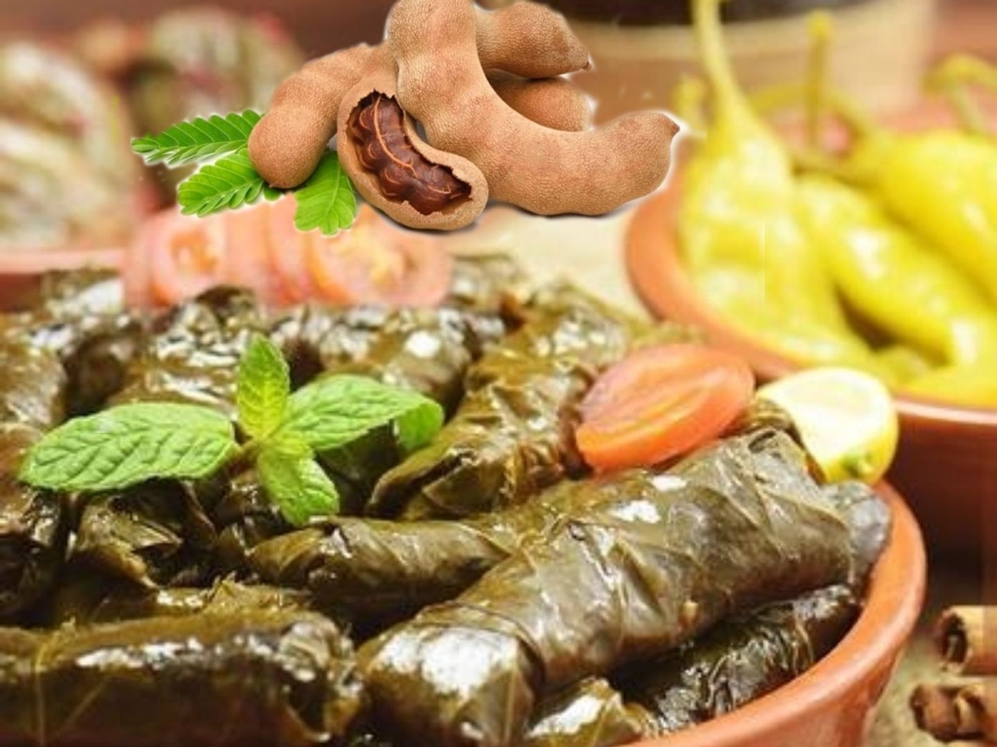 ورق عنب بتمر الهندي كبير عدد ٢٠ حبه