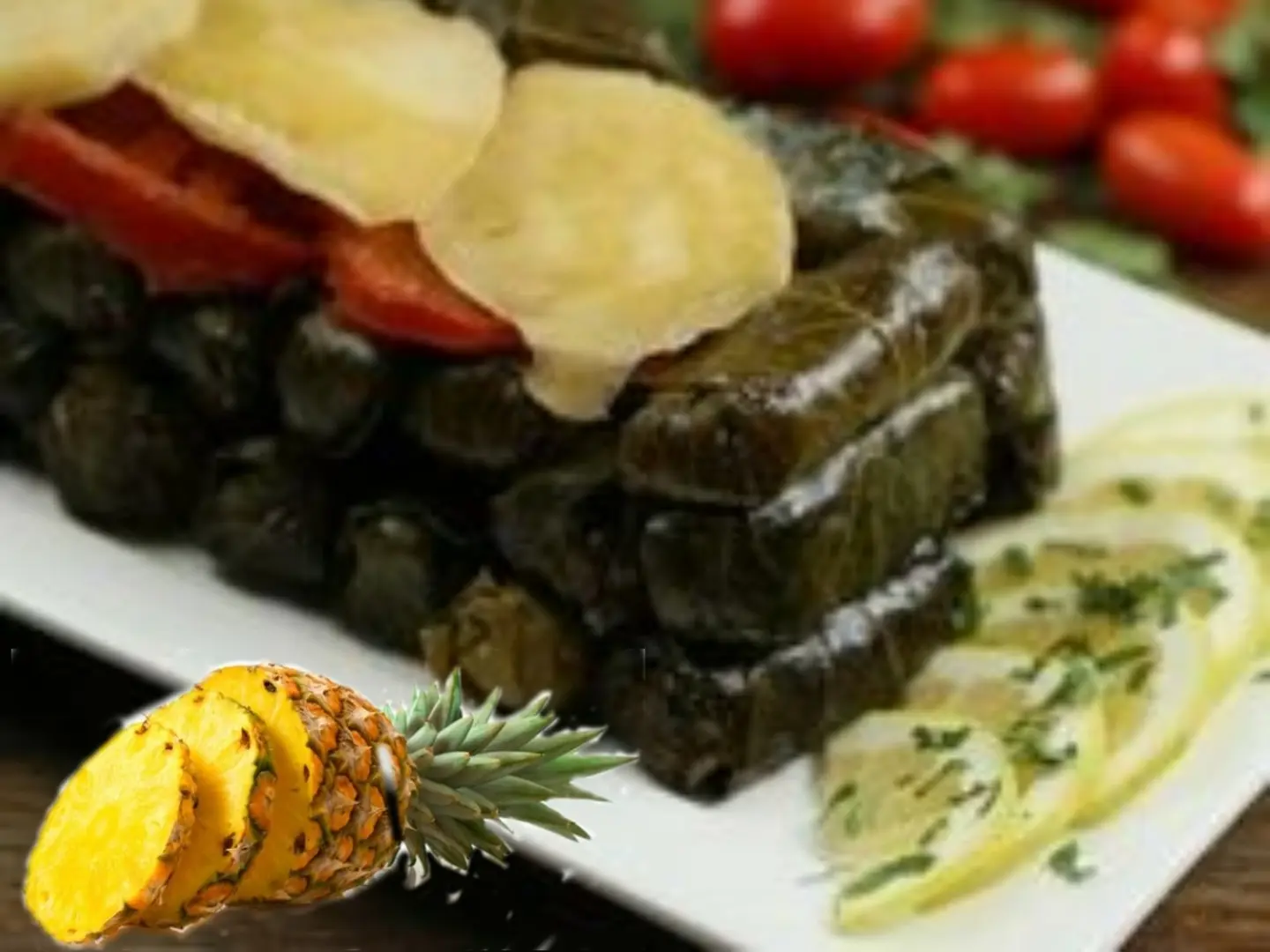ورق عنب بالاناناس وسط عدد ١٤ حبه