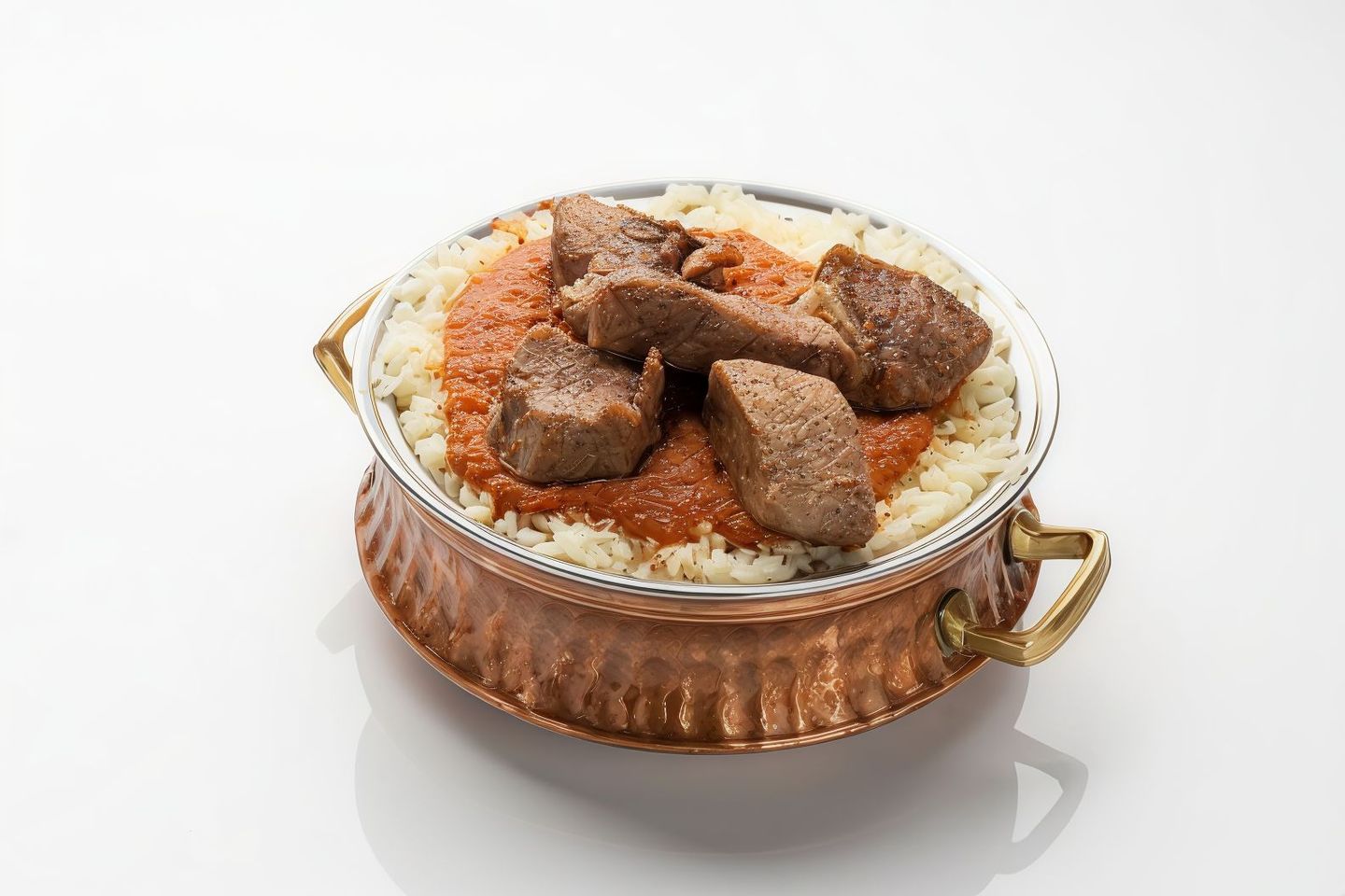 فتة لحمة محمرة
