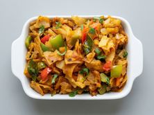 بوراتا مقطعه مع الخضار