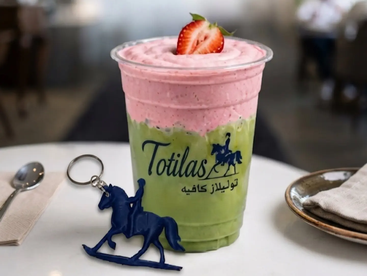 Matcha Eva With Strawberries - Coconut Milk