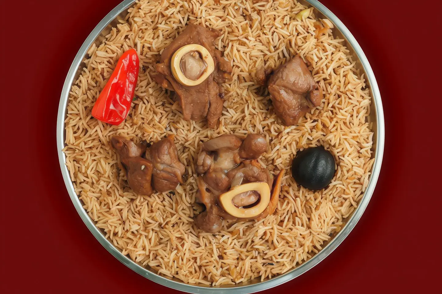 كبسة البر لحم حاشي