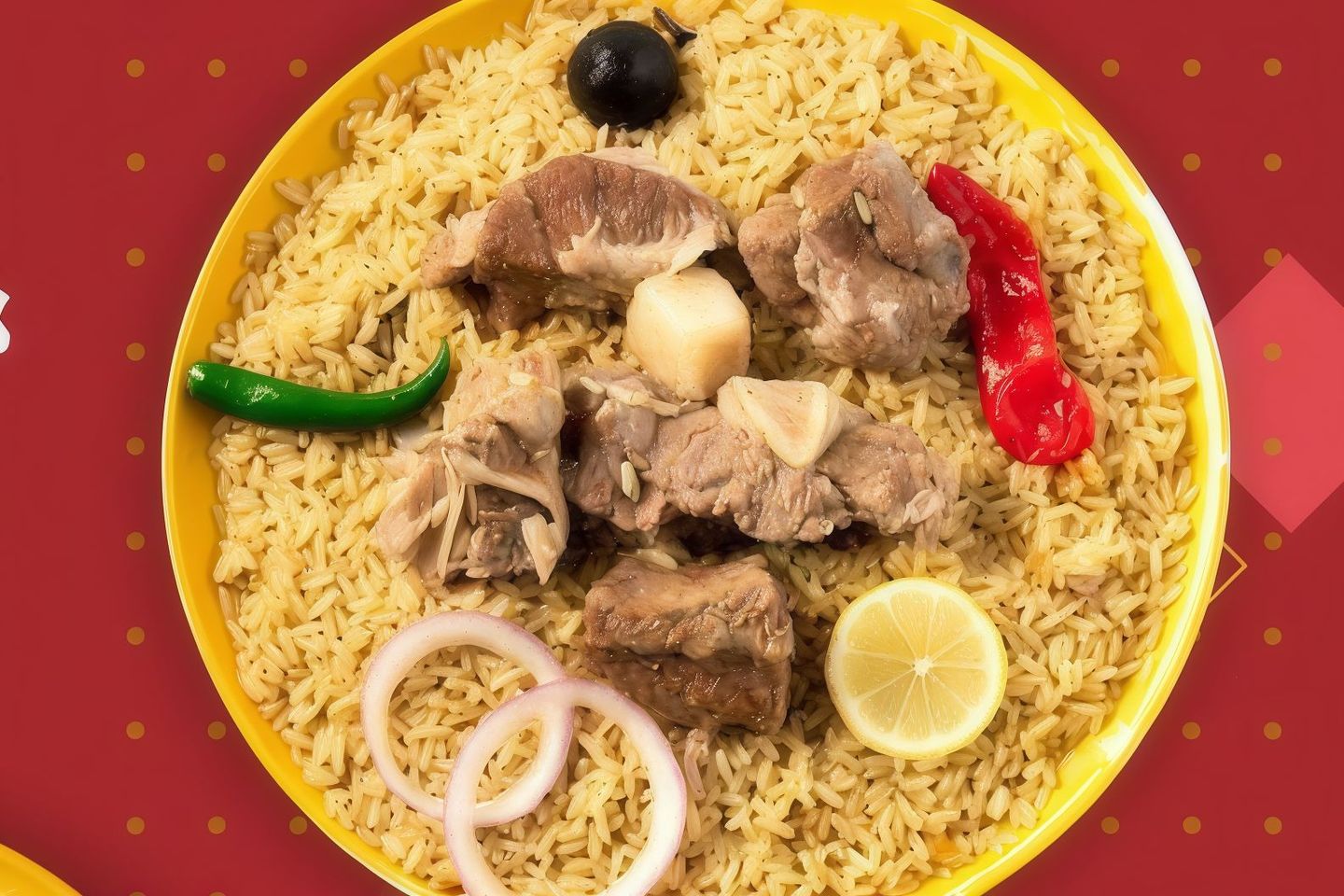 كبسة البر لحم حاشي