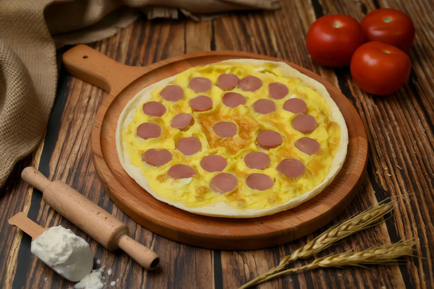 Egg Pie With Hotdog