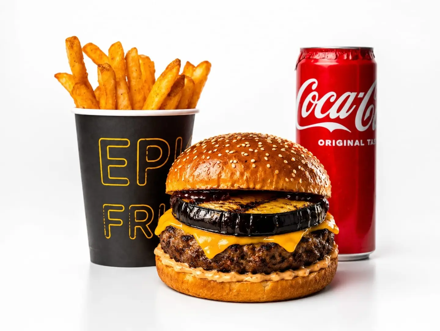 Eggplant Burger Meal