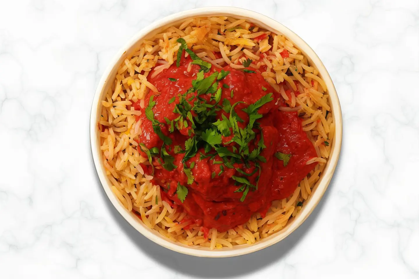 أرز برياني مع مسالا دجاج