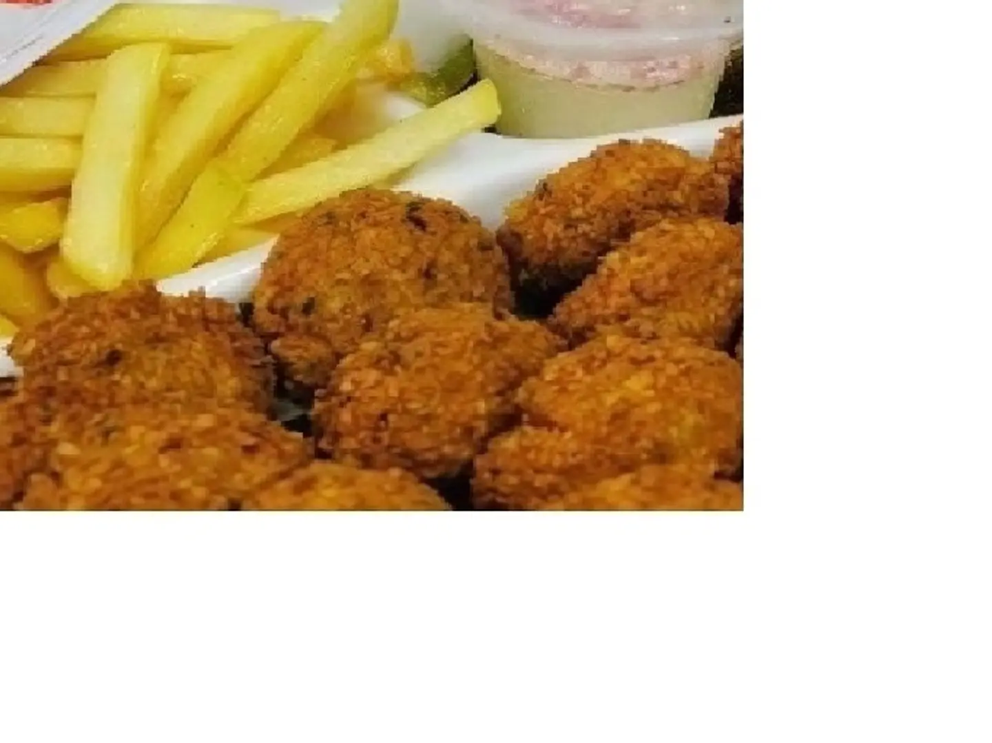 فلافل مع بطاطس صحن كبير