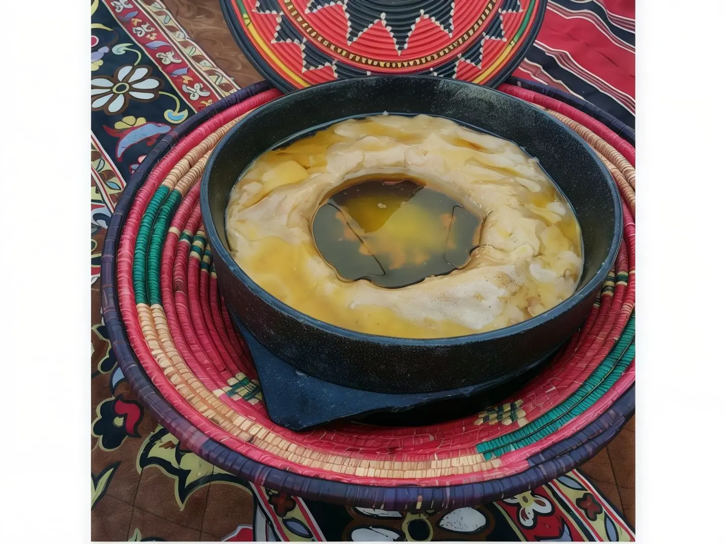 فتة بالتمر مع سمن وعسل