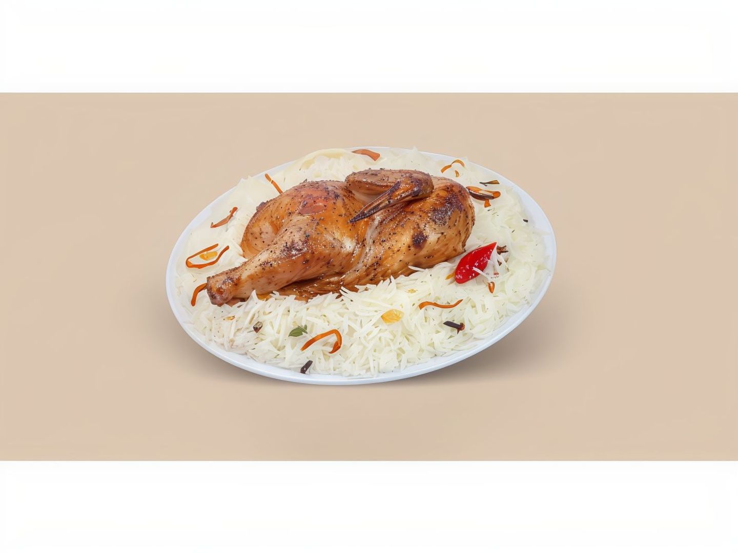 نصف دجاجة محمرة