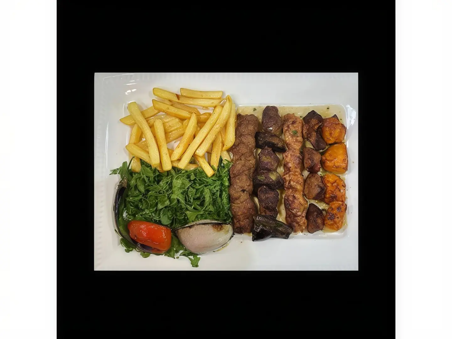 صحن مشكل مذاق الكباب - صحن مشكل مذاق الكباب صغير