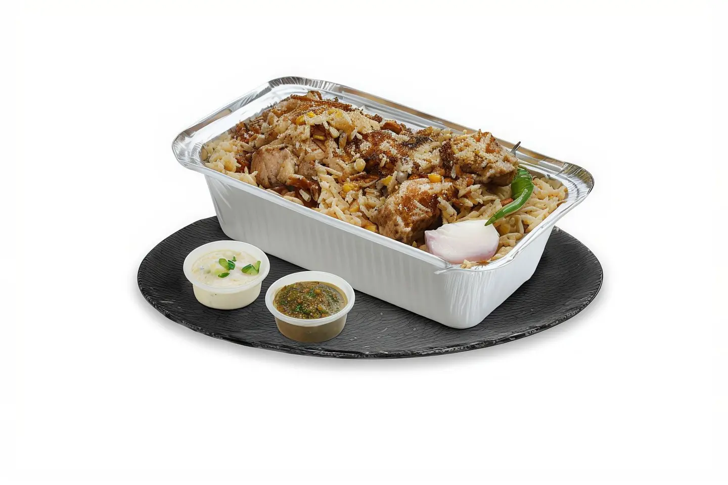 وجبة رز بحمص لحم